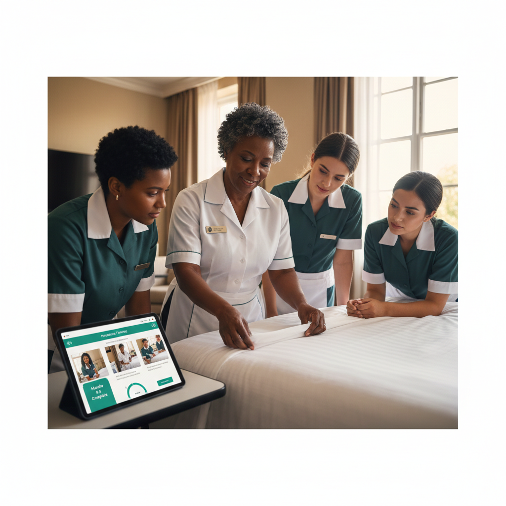 Housekeeping staff training on audit standards and quality procedures