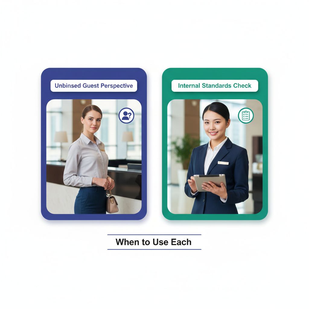 Comparison of mystery shopper and staff audit methodologies